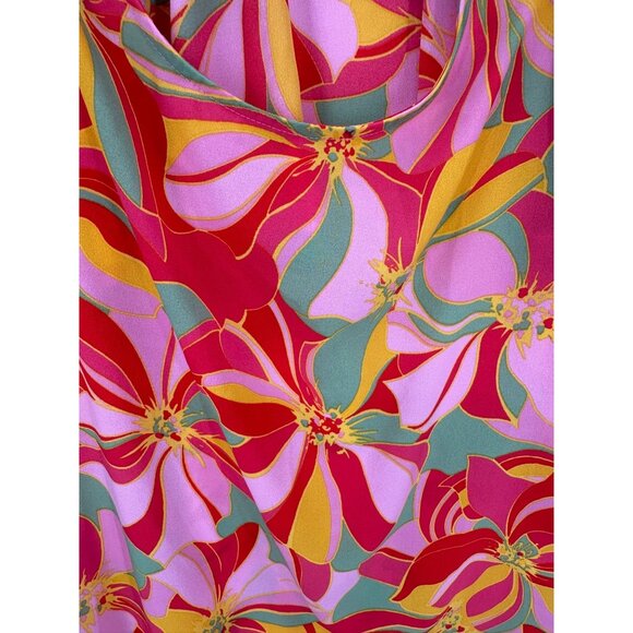 Pleione Women's Floral Print Smocked Top Size Medium‎ Boho Casual - Picture 7 of 10